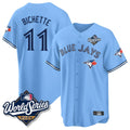 Tlead T.Blue Jays #11 Bo Bichette Player Blue 2025 World Series Game Stitched Jerseys