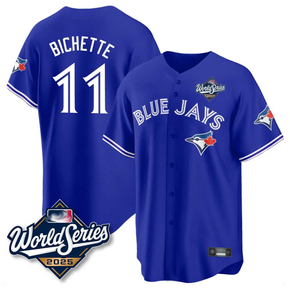 Tlead T.Blue Jays #11 Bo Bichette Player Blue 2025 World Series Rush Limited Stitched Jerseys
