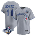 Tlead T.Blue Jays #11 Bo Bichette Player Gray 2025 World Series Limited Home Stitched Jerseys