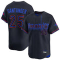 Tlead T.Blue Jays #25 Anthony Santander Player Black&Blue City Connect Limited Stitched Jerseys