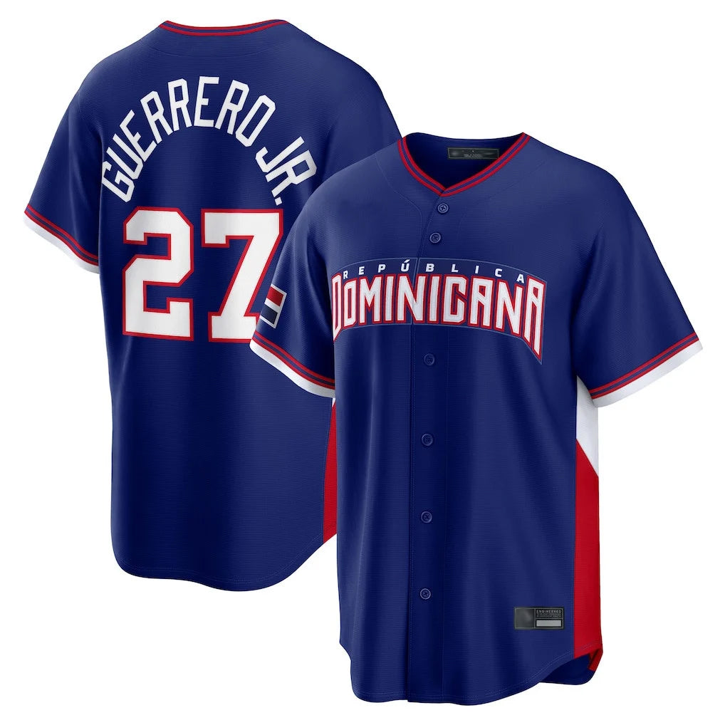 Tlead T.Blue Jays #27 Vladimir Guerrero Jr Player Royal 2026 World Classic Stitched Jerseys