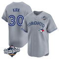 Tlead T.Blue Jays #30 Alejandro Kirk Player Gray&Blue 2025 World Series Limited Stitched Jerseys