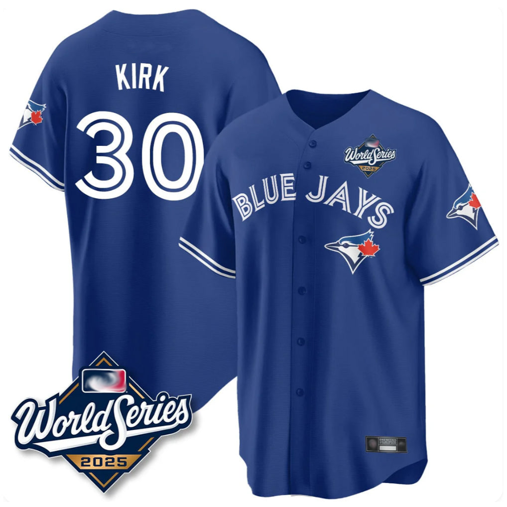 Tlead T.Blue Jays #30 Alejandro Kirk Player Royal 2025 World Series Limited Stitched Jerseys