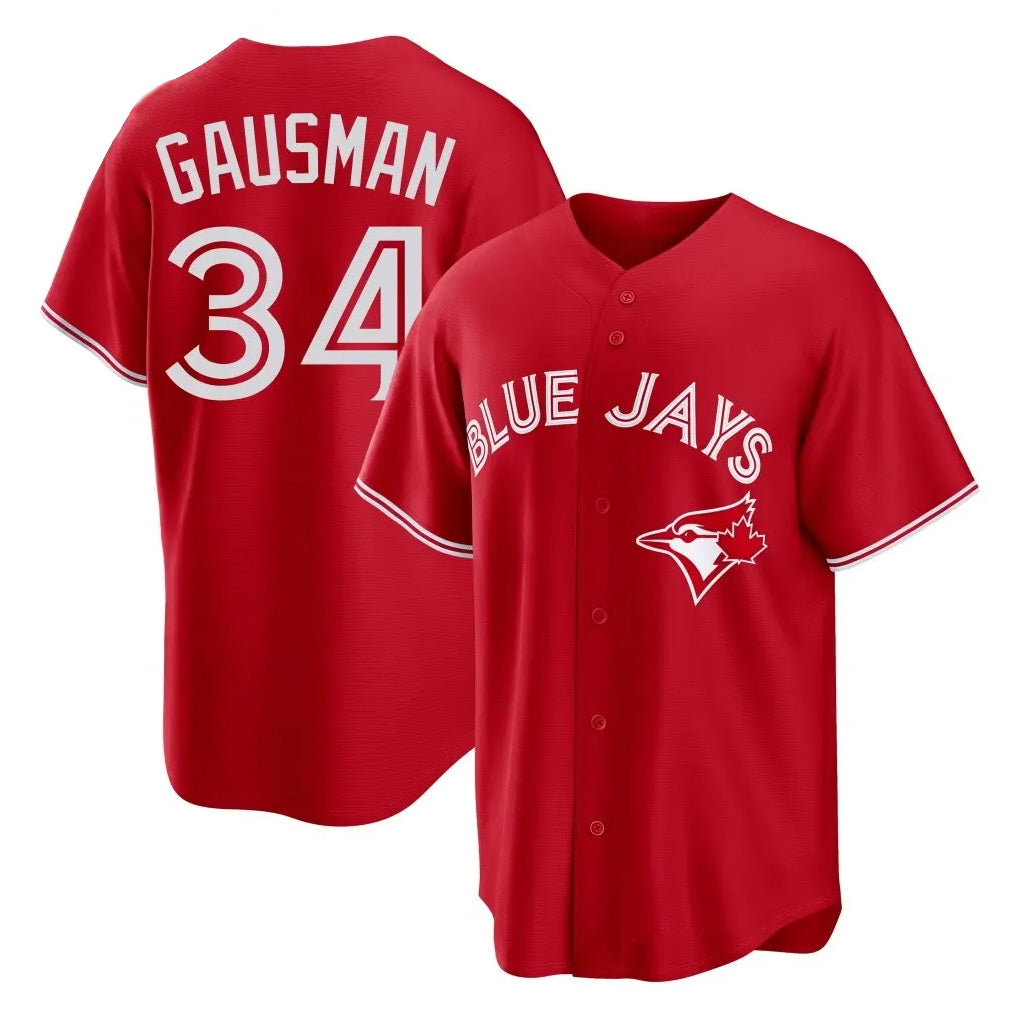 Tlead T.Blue Jays #34 Kevin Gausman Player Red Home Limited Stitched Jerseys
