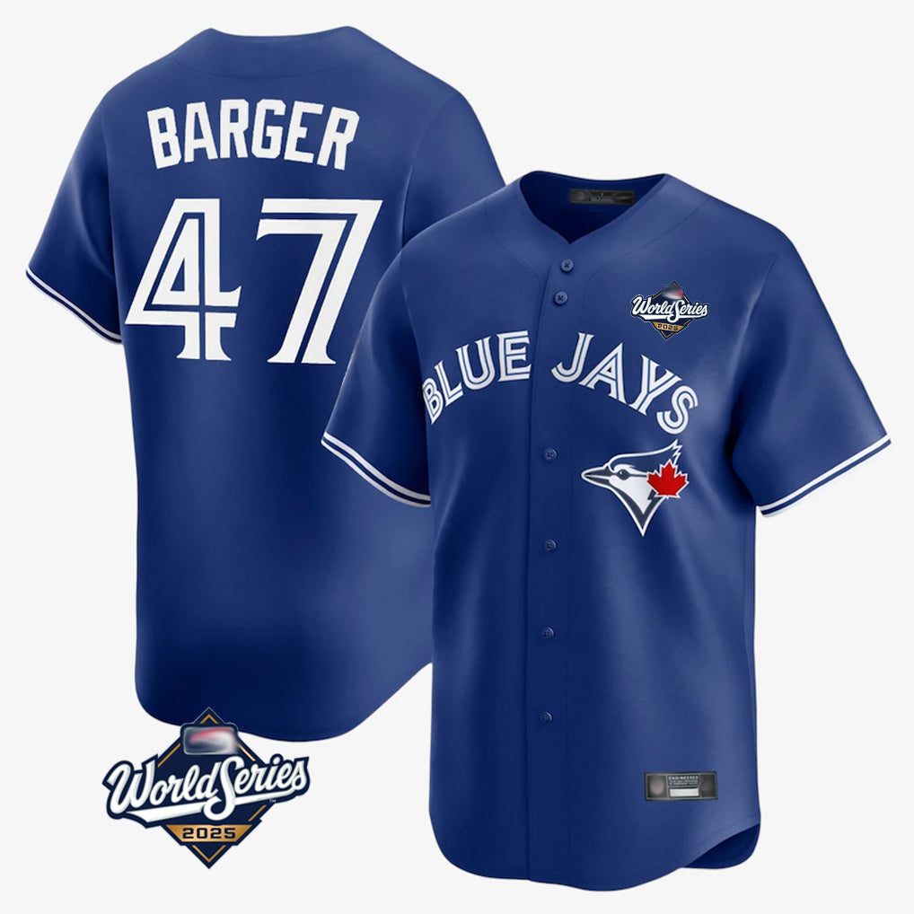 Tlead T.Blue Jays #47 Addison Barger Player Navy 2025 World Series Limited Stitched Jerseys