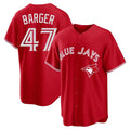 Tlead T.Blue Jays #47 Addison Barger Player Red Home Limited Game Stitched Jerseys