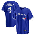 Tlead T.Blue Jays #4 George Springer Player Royal Home Game Stitched Jerseys