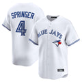 Tlead T.Blue Jays #4 George Springer Player White Home Limited Stitched Jerseys