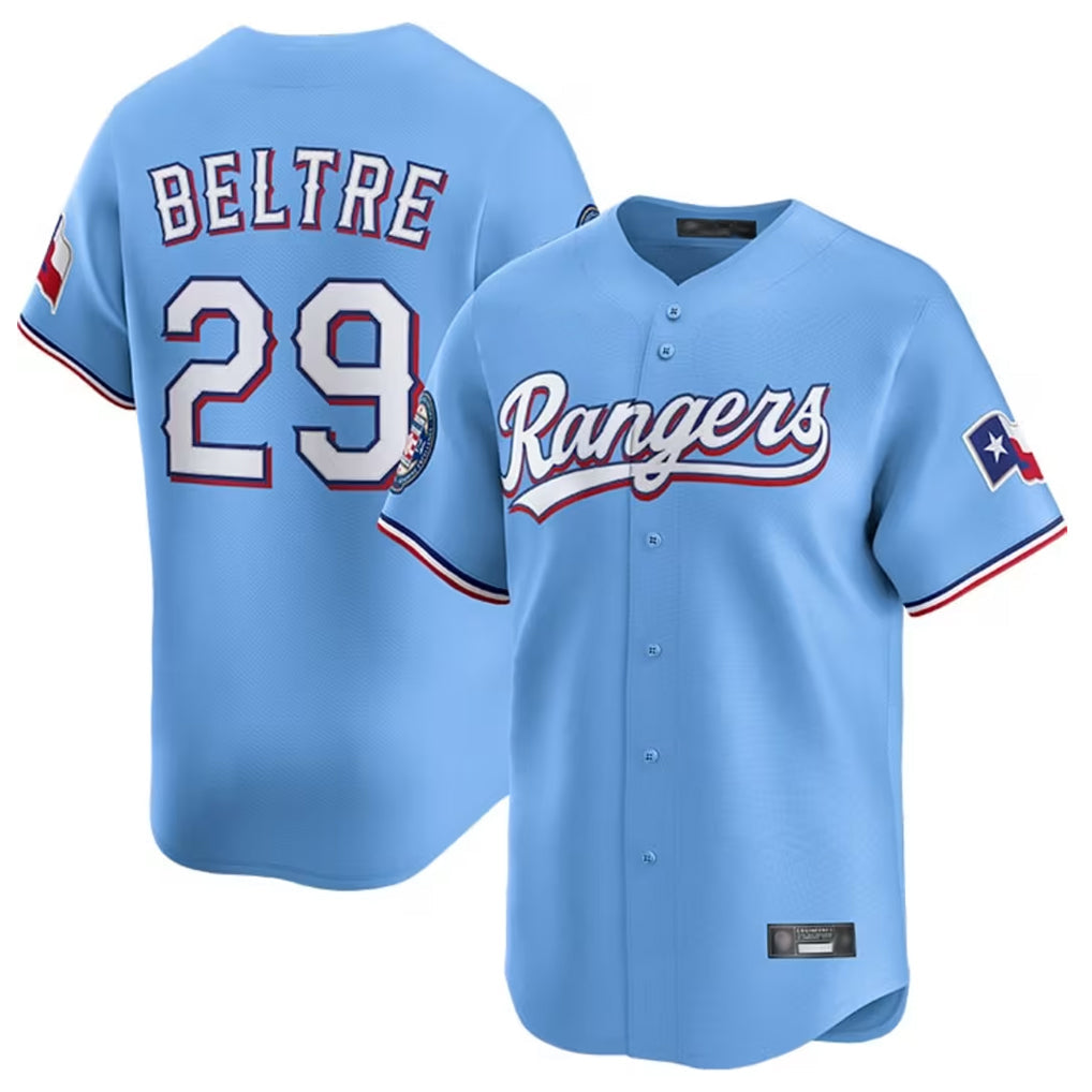 Tlead T.Rangers #29 Adrian Beltre Player Light Blue Home Limited Stitched Jerseys