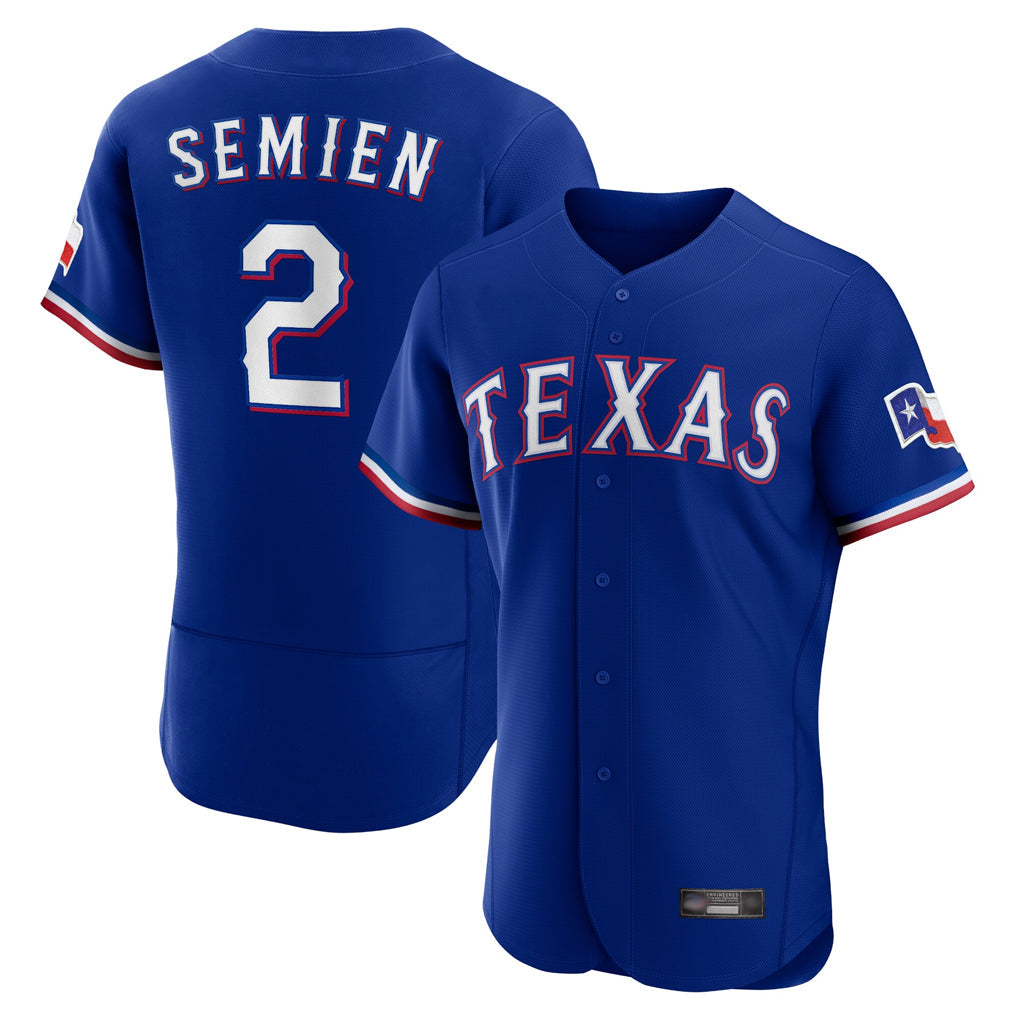 Tlead T.Rangers #2 Marcus Semien Player Royal Elite Home Limited Stitched Jerseys