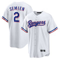 Tlead T.Rangers #2 Marcus Semien Player White Replica Game Stitched Jerseys