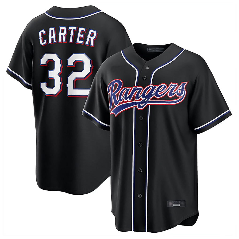 Tlead T.Rangers #32 Evan Carter Player Black 2026 Out Fashion Replica Stitched Jerseys