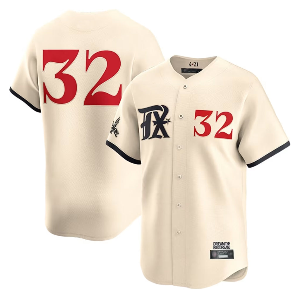Tlead T.Rangers #32 Evan Carter Player Cream Limited City Connect Stitched Jerseys