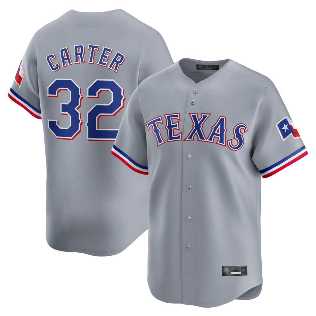Tlead T.Rangers #32 Evan Carter Player Gray Home Limited Stitched Jerseys