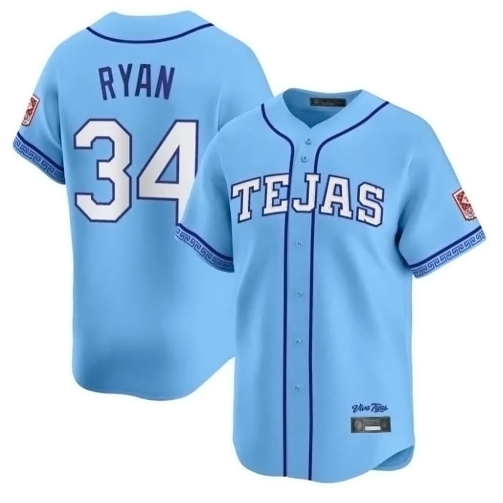 Tlead T.Rangers #34 Nolan Ryan Player Blue 2026 City Connect Premier Stitched Jerseys