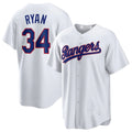 Tlead T.Rangers #34 Nolan Ryan Player White Home Game Stitched Jerseys