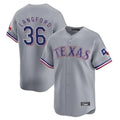Tlead T.Rangers #36 Wyatt Langford Player Gray Home Limited Stitched Jerseys