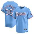 Tlead T.Rangers #36 Wyatt Langford Player Light Blue Home Limited Stitched Jerseys