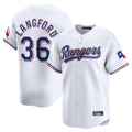 Tlead T.Rangers #36 Wyatt Langford Player White Home Limited Stitched Jerseys