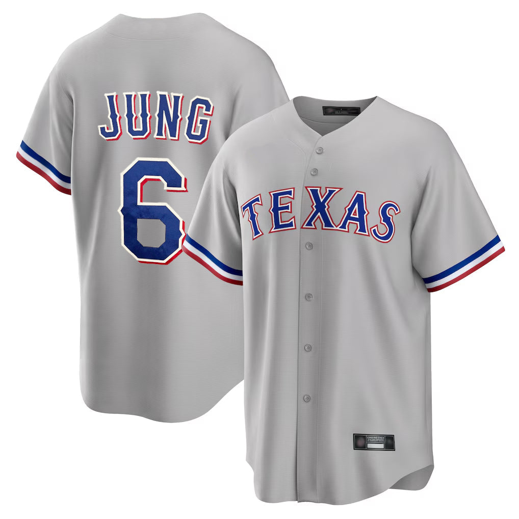 Tlead T.Rangers #6 Josh Jung Player Gray Limited Home Stitched Jerseys