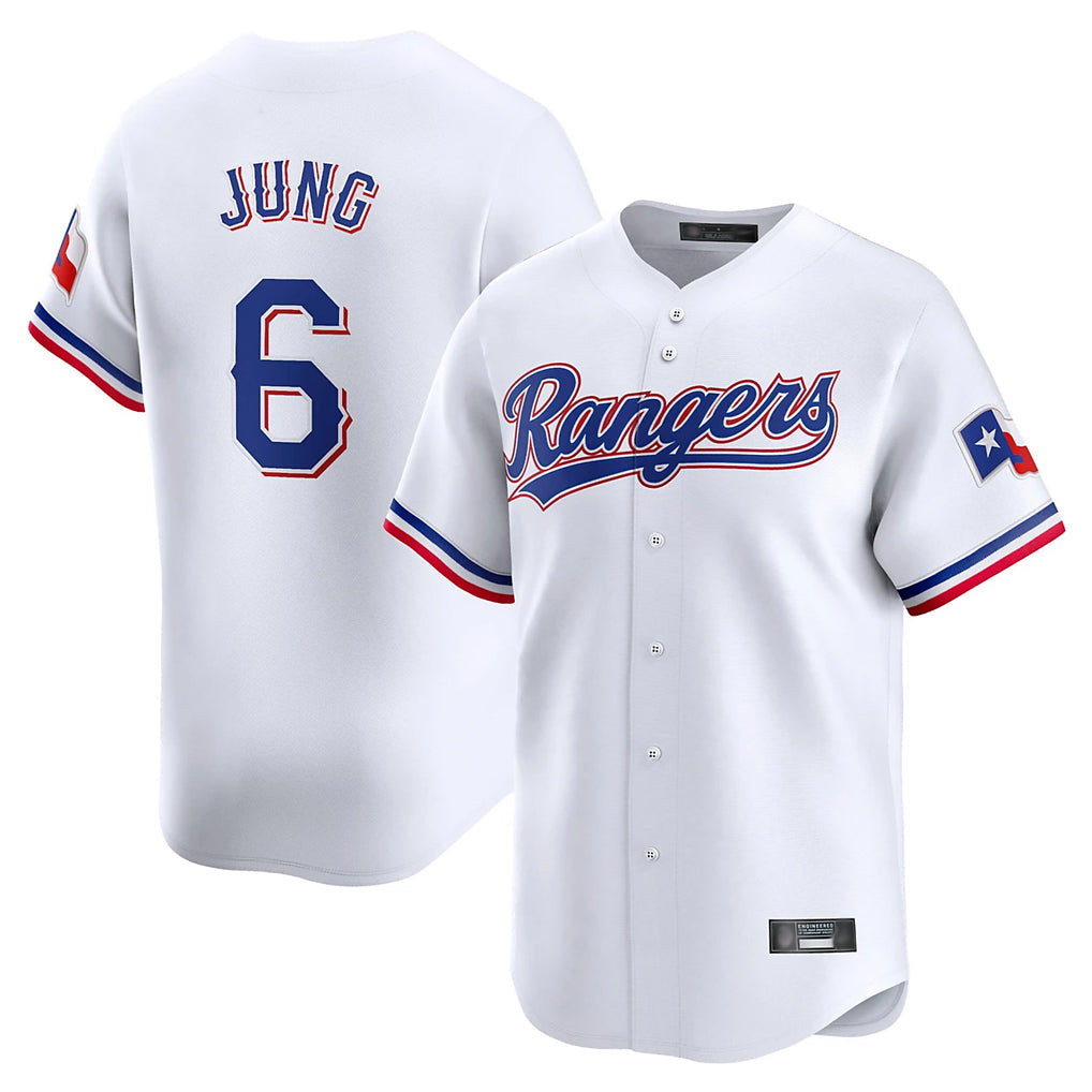 Tlead T.Rangers #6 Josh Jung Player White&Blue Home Limited Stitched Jerseys