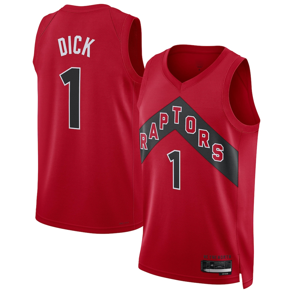 Tlead T.Raptors #1 Gradey Dick Red Swingman Player Jerseys - Icon Edition