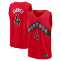 Tlead T.Raptors #4 Scottie Barnes Red Fast Break Replica Jerseys - Icon Edition