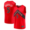 Tlead T.Raptors #5 Immanuel Quickley Red Fast Break Player Jerseys - Icon Edition