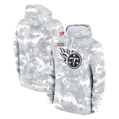 Tlead T.Titans Camo Arctic Salute to Service Pullover Hoodies Home Game Blank Player Stitched Jerseys