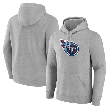 Tlead T.Titans Light Gray LOGO Pullover Hoodies Home Game Blank Player Stitched Jerseys
