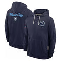 Tlead T.Titans Navy Pullover Hoodies Home Game Blank Player Stitched Jerseys