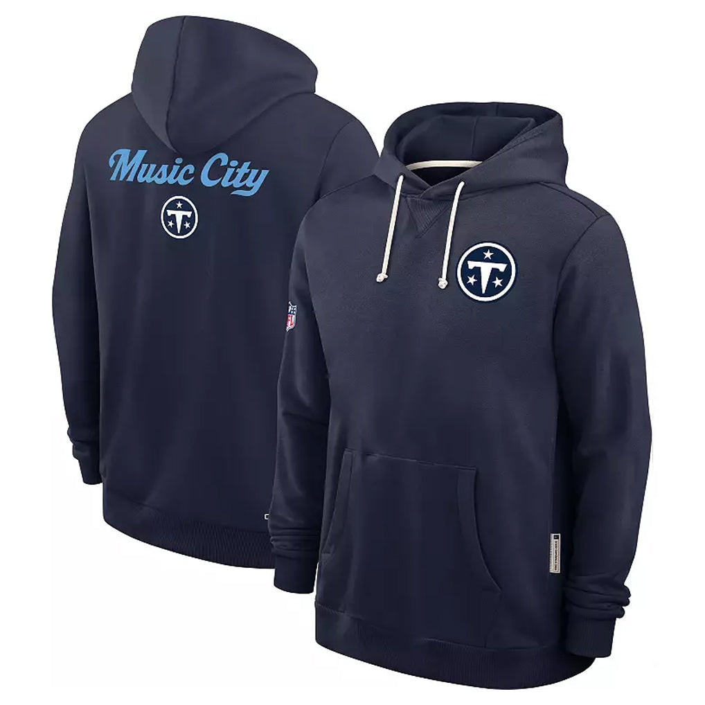 Tlead T.Titans Navy Pullover Hoodies Home Game Blank Player Stitched Jerseys