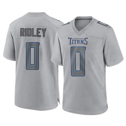 Tlead T.Titans #0 Calvin Ridley Player Gray Atmosphere Fashion Home Game Stitched Jerseys