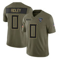 Tlead T.Titans #0 Calvin Ridley Player Olive Limited 2025 Salute to Service Home Game Stitched Jerseys