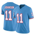 Tlead T.Titans #11 Jermaine Johnson II Player Light Blue Limited Vapor F.U.S.E. Home Game Stitched Jerseys