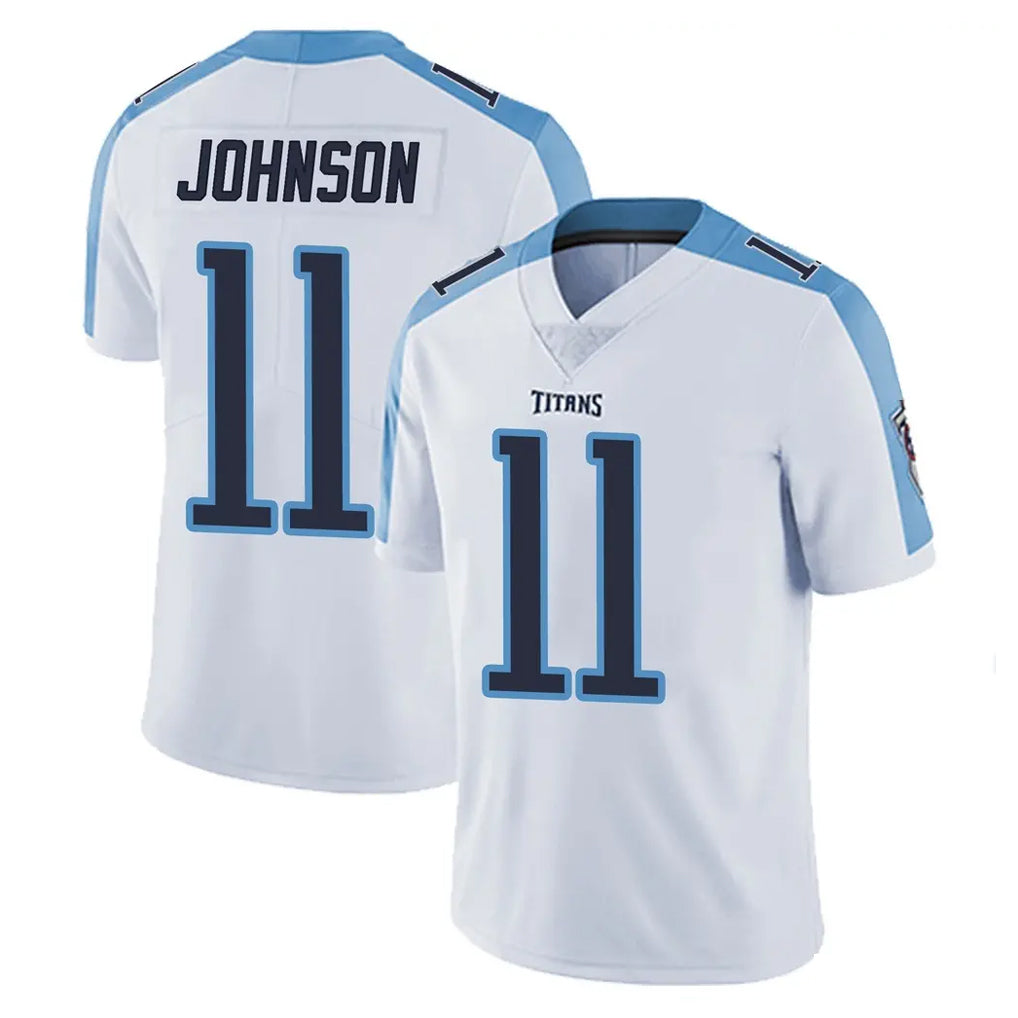 Tlead T.Titans #11 Jermaine Johnson II Player White Limited Vapor Untouchable Home Game Stitched Jerseys