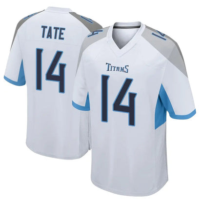 Tlead T.Titans #14 Carnell Tate Player White Home Game Stitched Jerseys