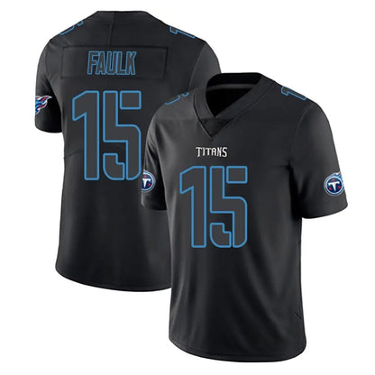 Tlead T.Titans #15 Keldric Faulk Player Black Impact Limited Home Game Stitched Jerseys