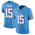 Tlead T.Titans #15 Keldric Faulk Player Light Blue Team Vapor F.U.S.E. Limited Home Game Stitched Jerseys