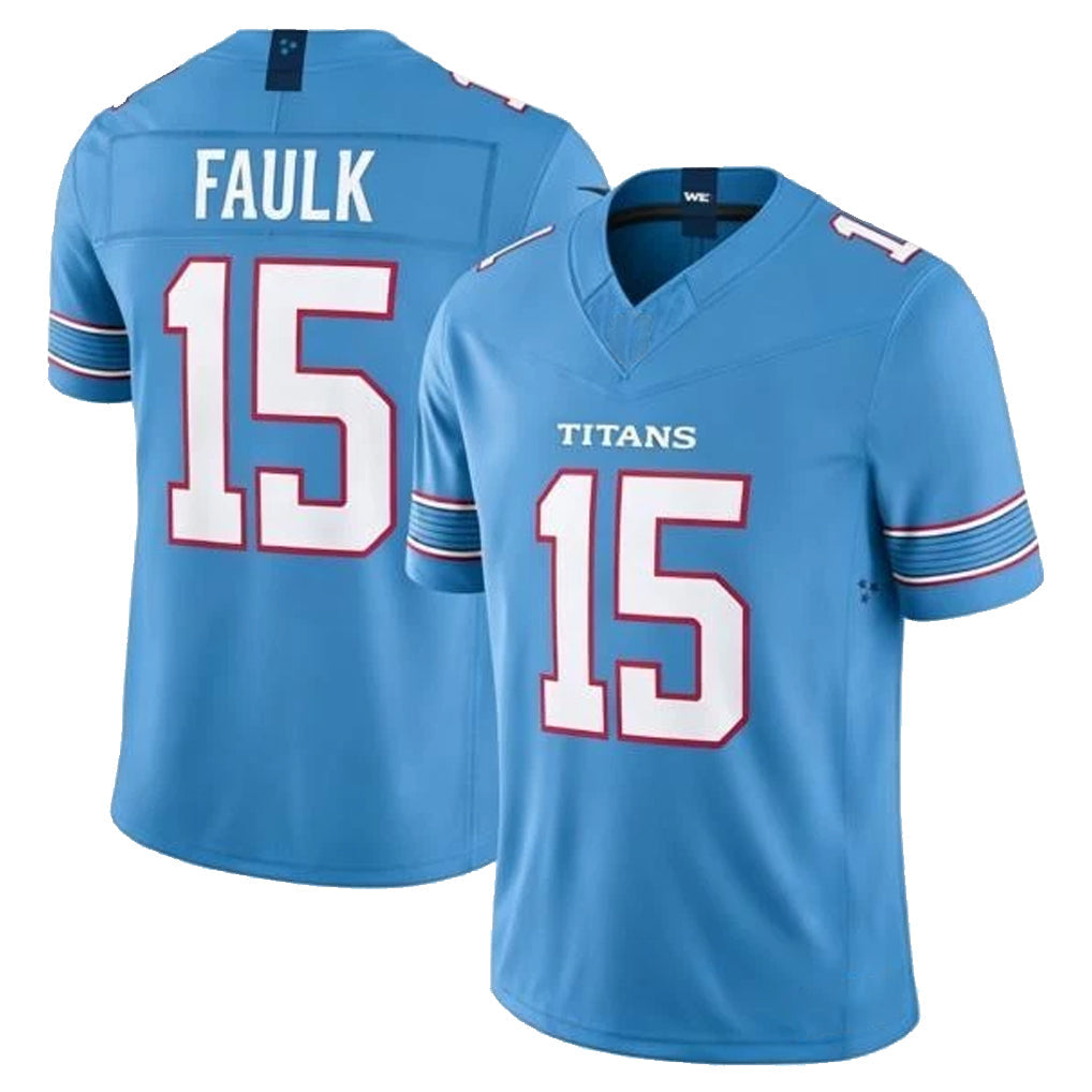 Tlead T.Titans #15 Keldric Faulk Player Light Blue Team Vapor F.U.S.E. Limited Home Game Stitched Jerseys
