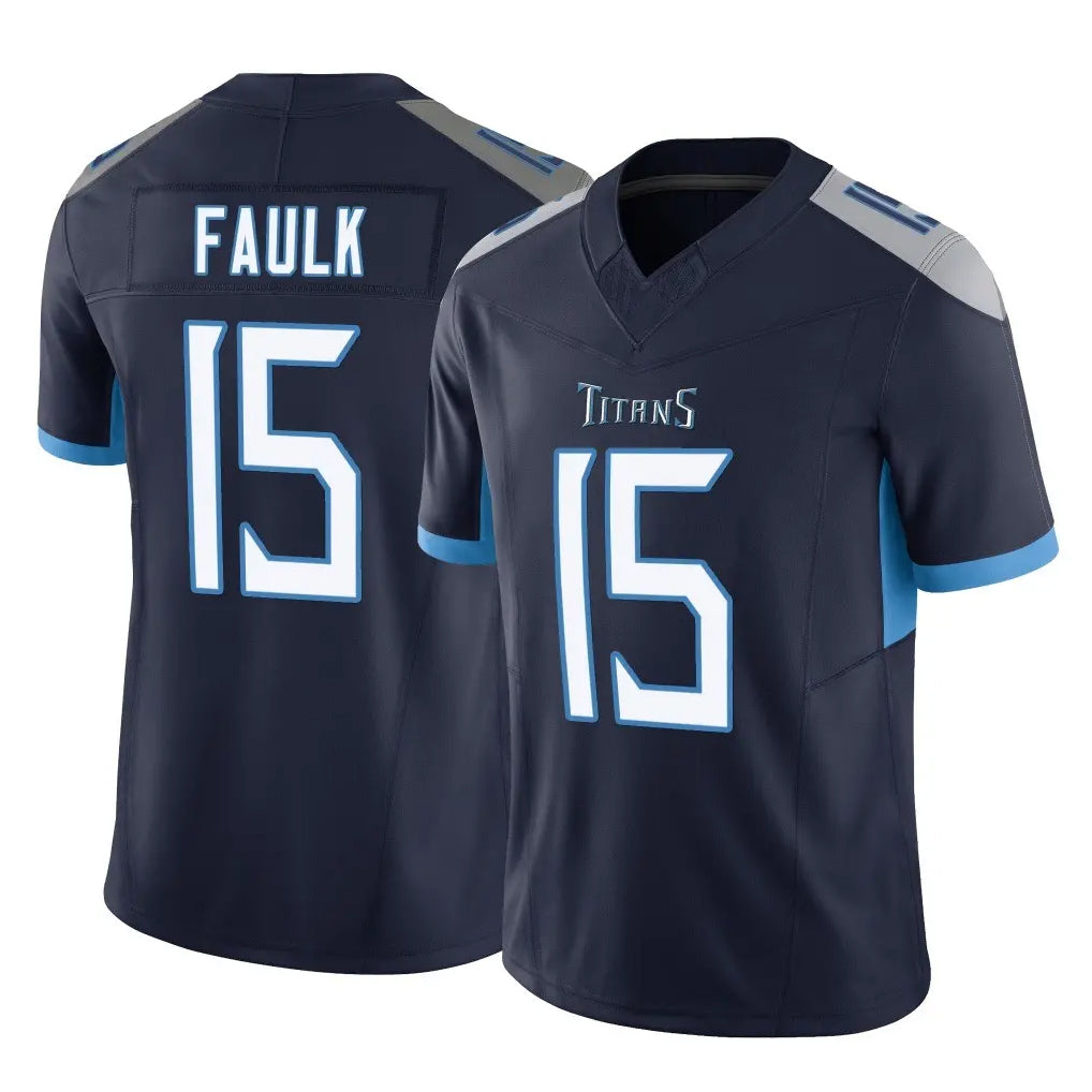 Tlead T.Titans #15 Keldric Faulk Player Navy Limited Vapor F.U.S.E. Home Game Stitched Jerseys