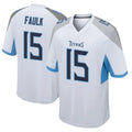 Tlead T.Titans #15 Keldric Faulk Player White Home Game Stitched Jerseys