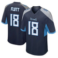Tlead T.Titans #18 Cor'Dale Flott Player Navy Home Game Stitched Jerseys