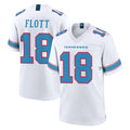 Tlead T.Titans #18 Cor'Dale Flott Player White 2026 Game Home Stitched Jerseys