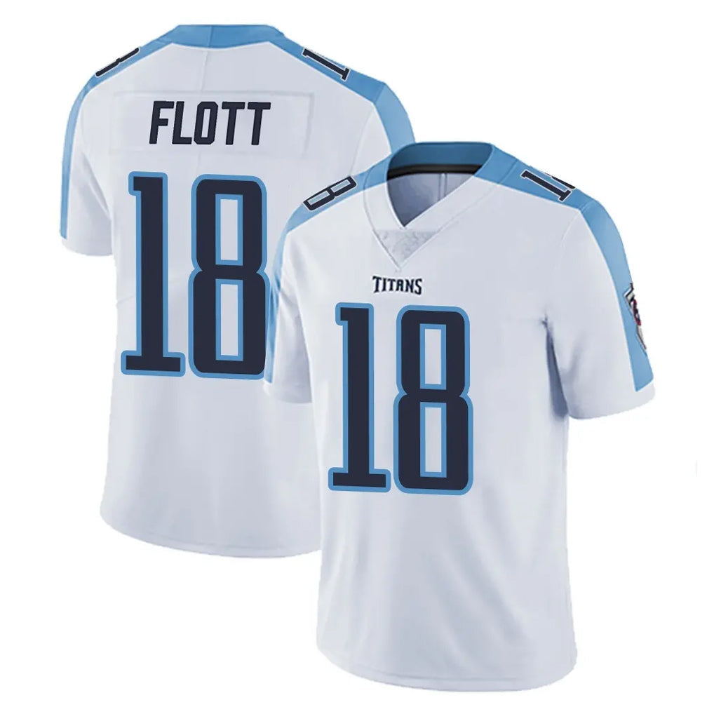 Tlead T.Titans #18 Cor'Dale Flott Player White Limited Vapor Untouchable Home Game Stitched Jerseys