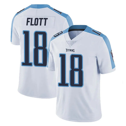 Tlead T.Titans #18 Cor'Dale Flott Player White Limited Vapor Untouchable Home Game Stitched Jerseys