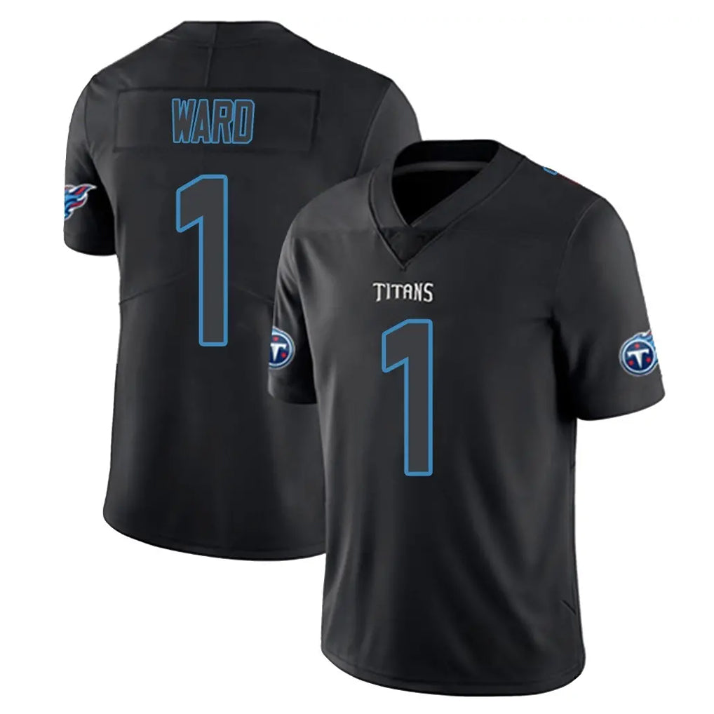 Tlead T.Titans #1 Cameron Ward Player Black Impact Limited Home Game Stitched Jerseys
