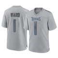 Tlead T.Titans #1 Cameron Ward Player Gray Atmosphere Fashion Home Game Stitched Jerseys