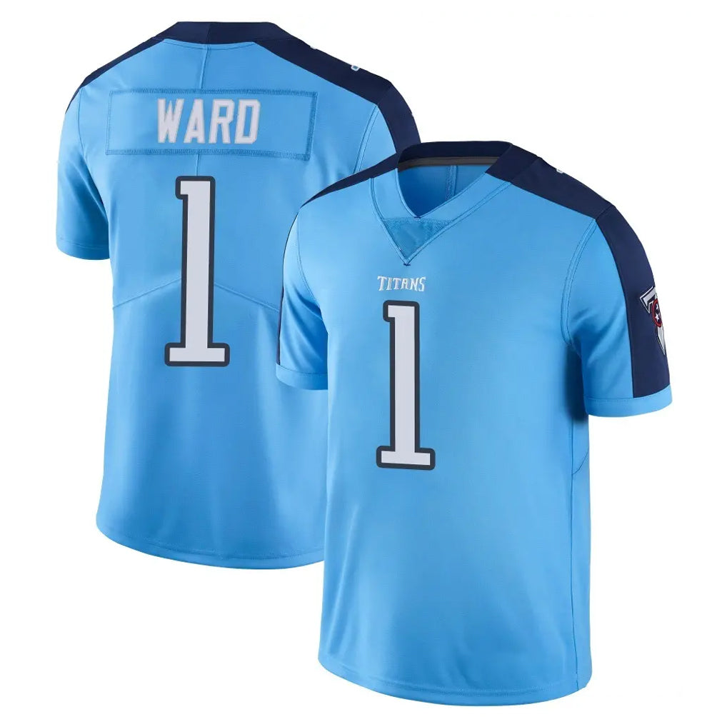 Tlead T.Titans #1 Cameron Ward Player Light Blue Limited Color Rush Home Game Stitched Jerseys