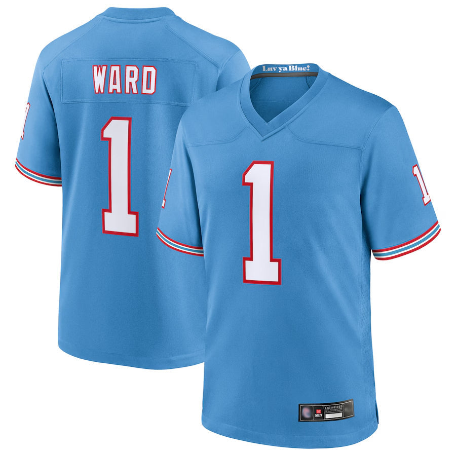 Tlead T.Titans #1 Cameron Ward Player Light Blue Replica Limited Game Stitched Jerseys